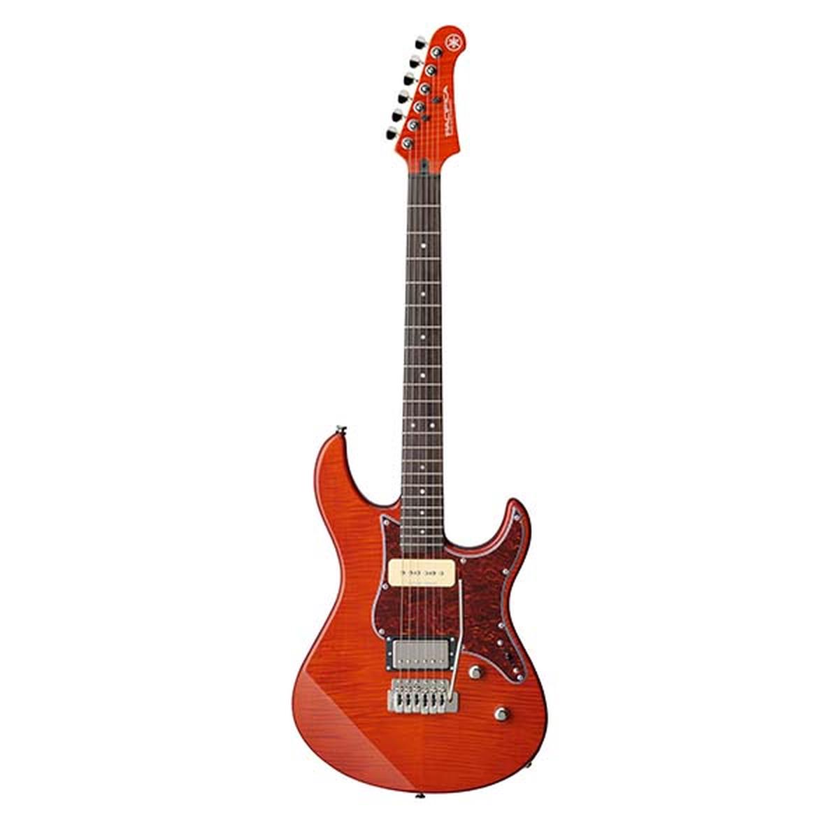 Yamaha PAC611V Pacifica Electric Guitar with Tinted Maple Neck in Caramel Brown Flamed Maple