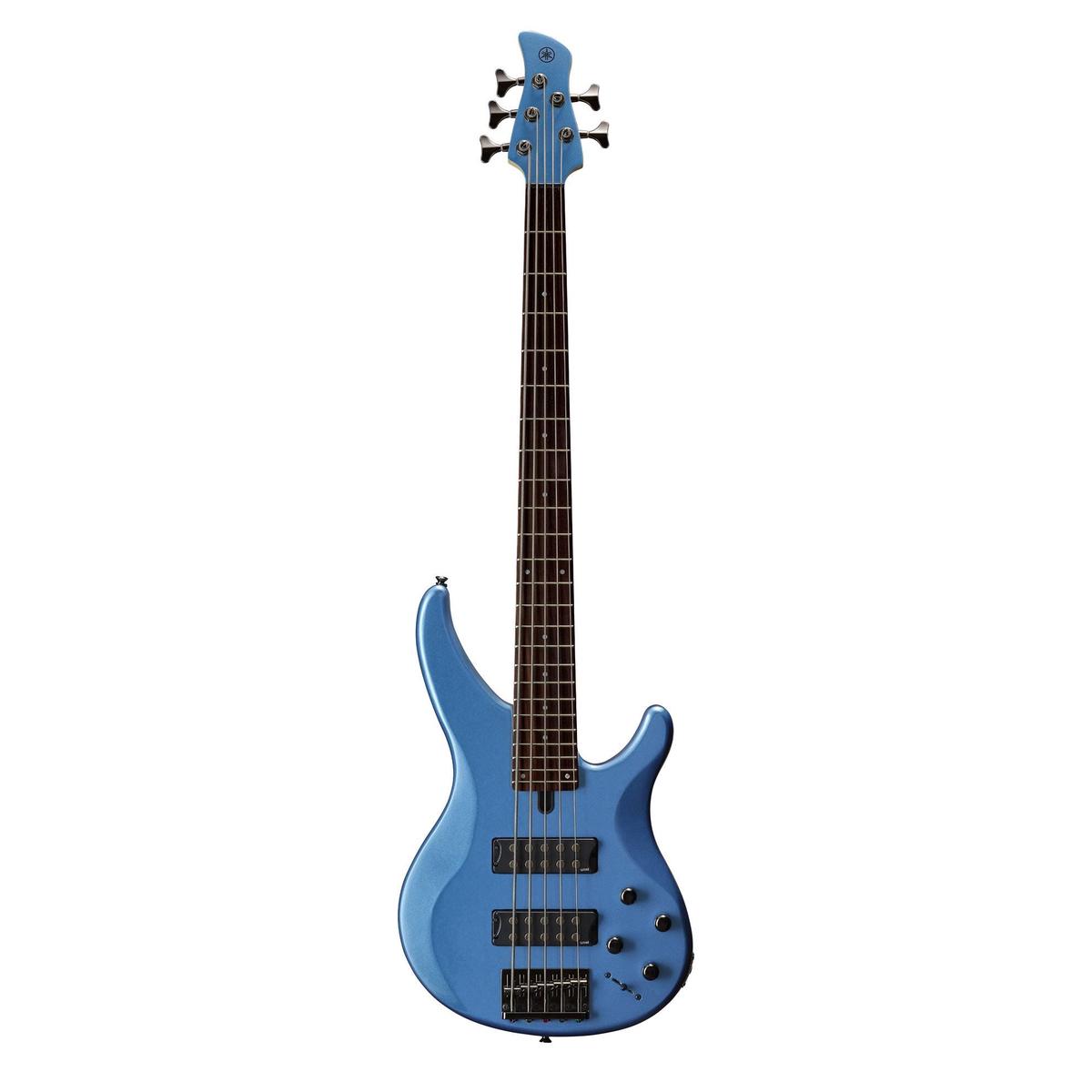 Yamaha TRBX305 5-String Electric Bass Guitar with Mahogany Body in Factory Blue