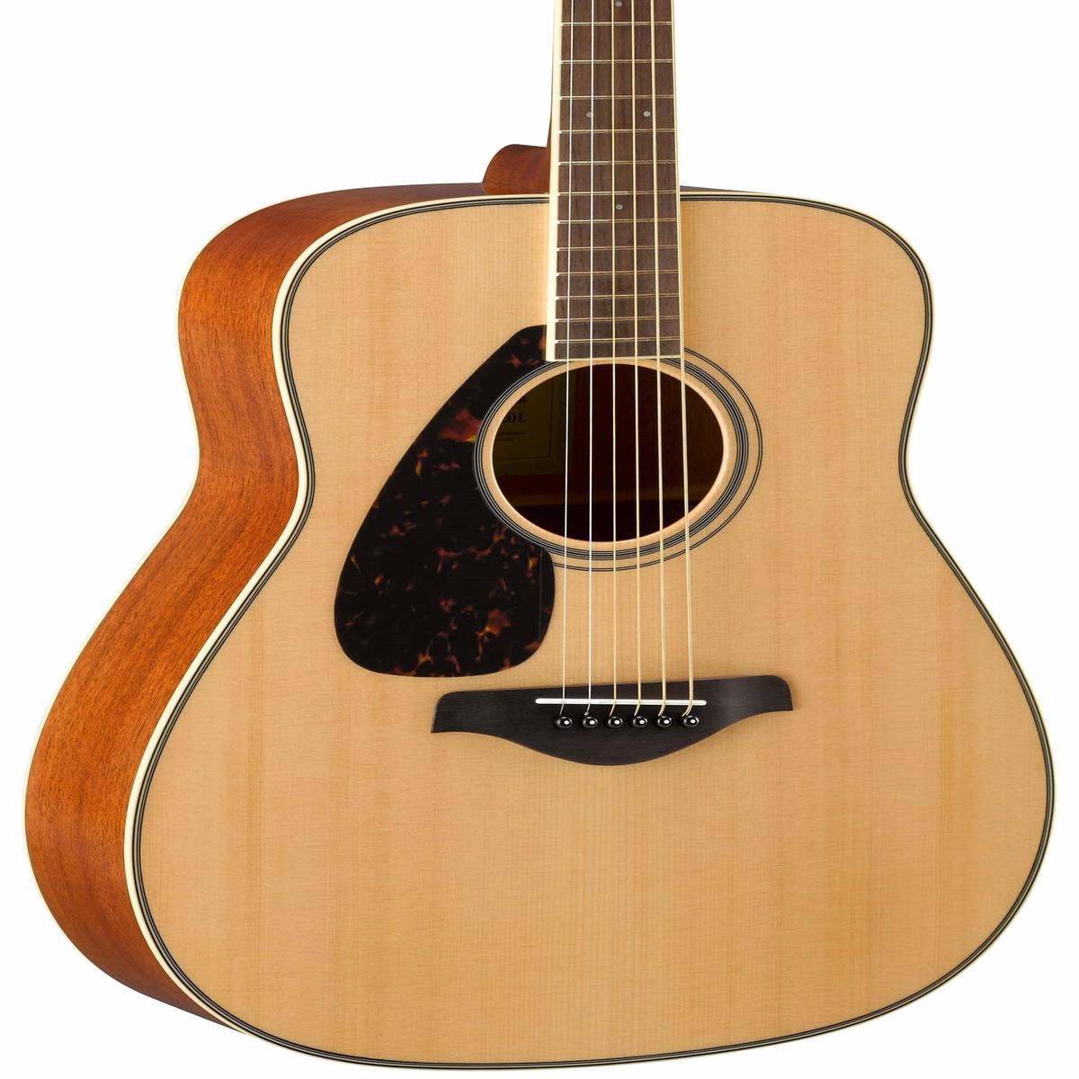 Yamaha FG820 Left-Handed Dreadnought Acoustic Solid Sitka Spruce Top Mahogany Natural