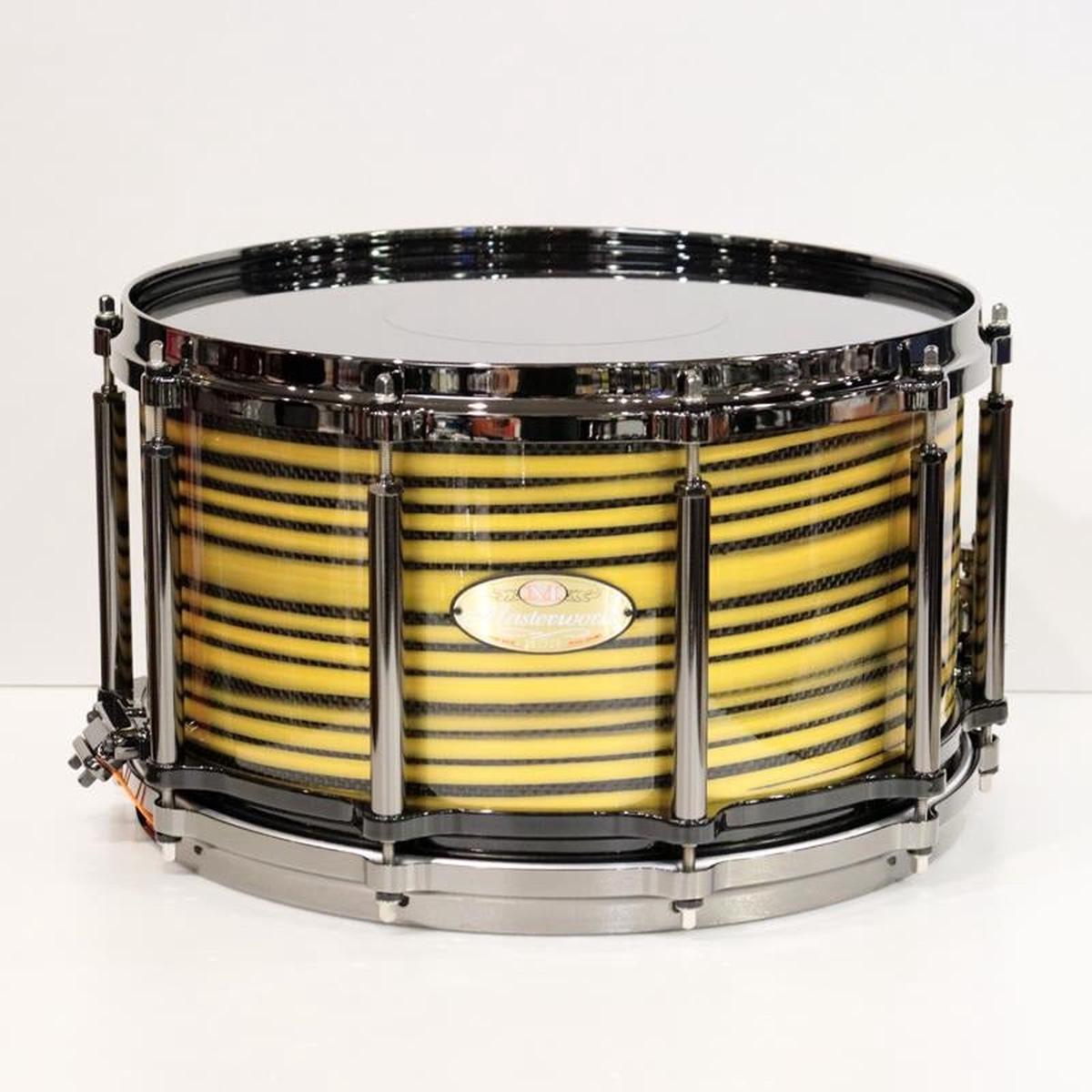 Pearl Masterworks Snare Drum 14x8 Free Floating - Gold Swirl on Black Carbon [Ikebe Musical Instruments 50th Anniversary Model]