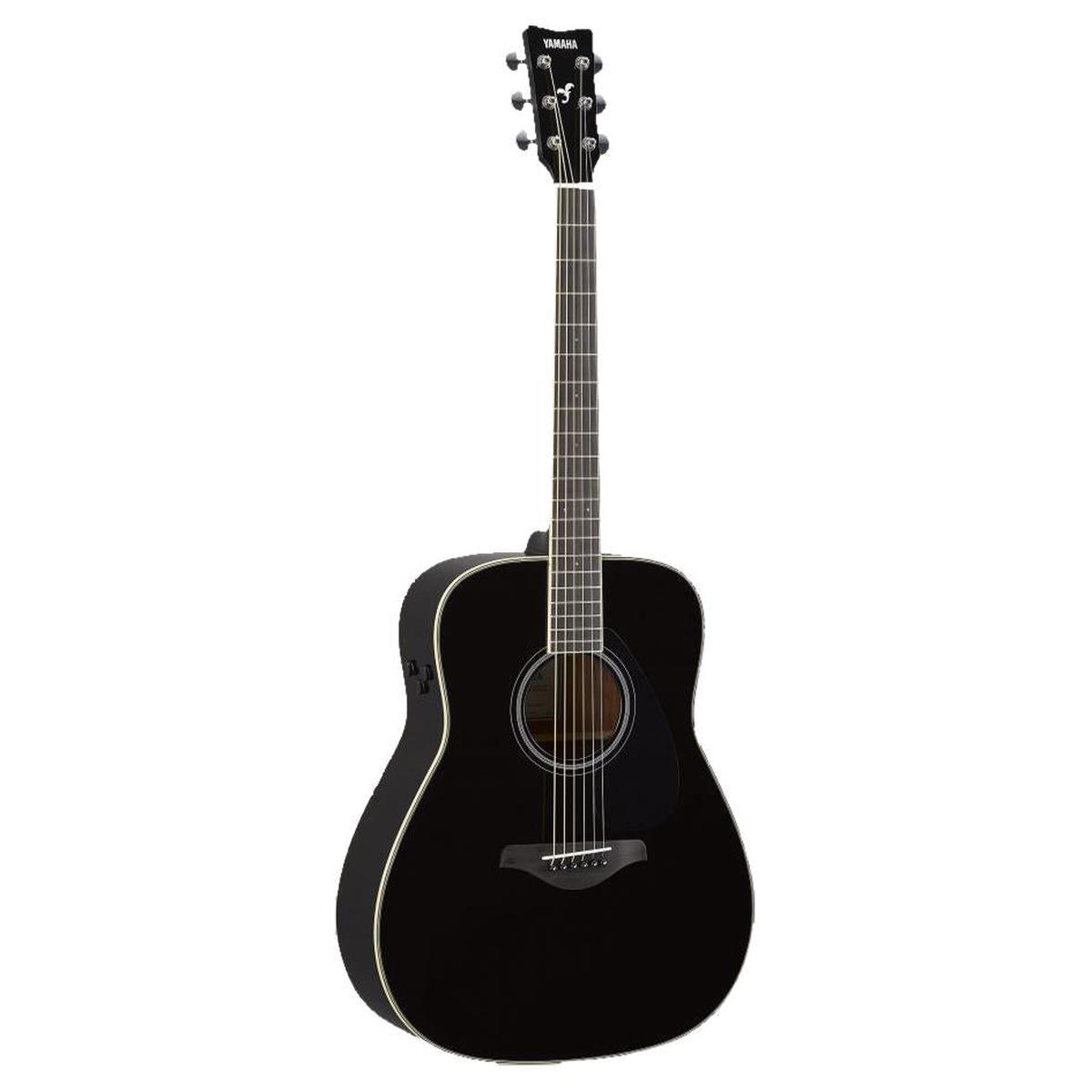 Yamaha FG-TA TransAcoustic Dreadnought Acoustic Guitar - Black