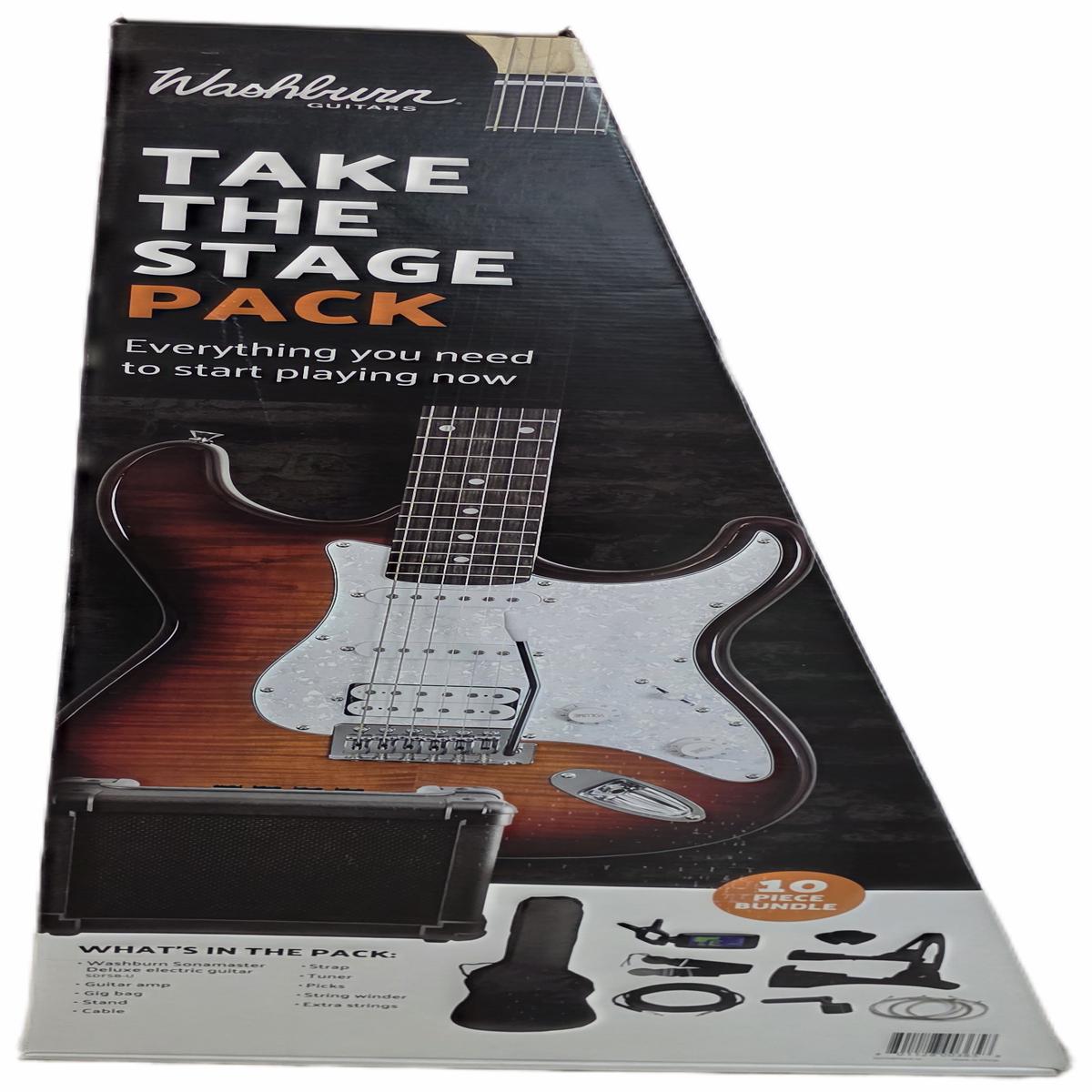 Paquete de Guitarra Elctrica Sonamaster Washburn Take the Stage Pack