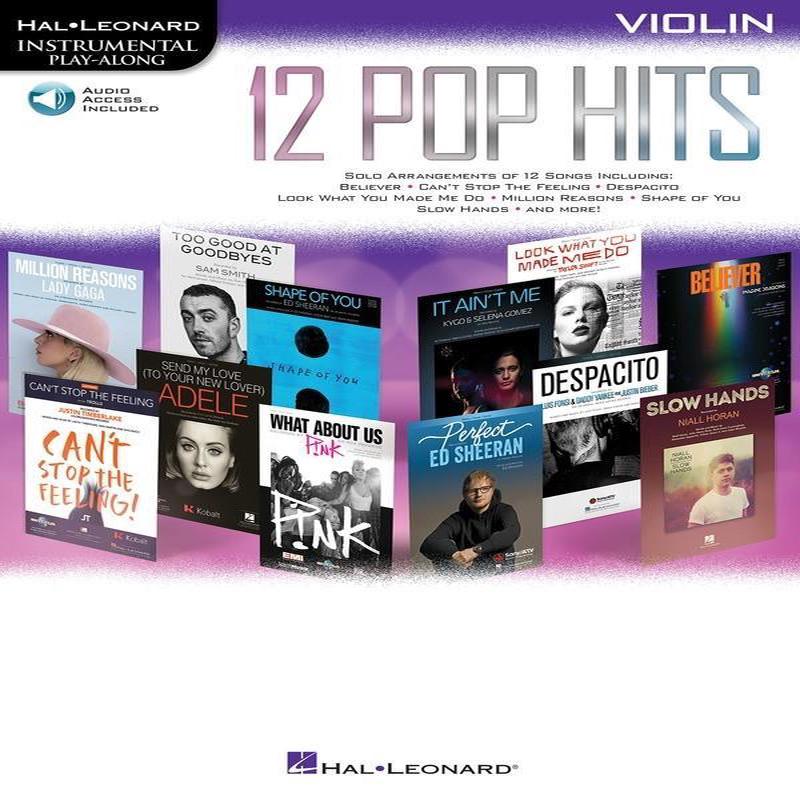 12 Pop Hits for Violin with Online Accompaniments