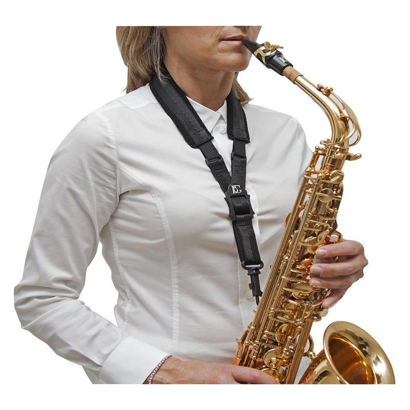BG Elastic Comfort Saxophone Strap with Snap Hook