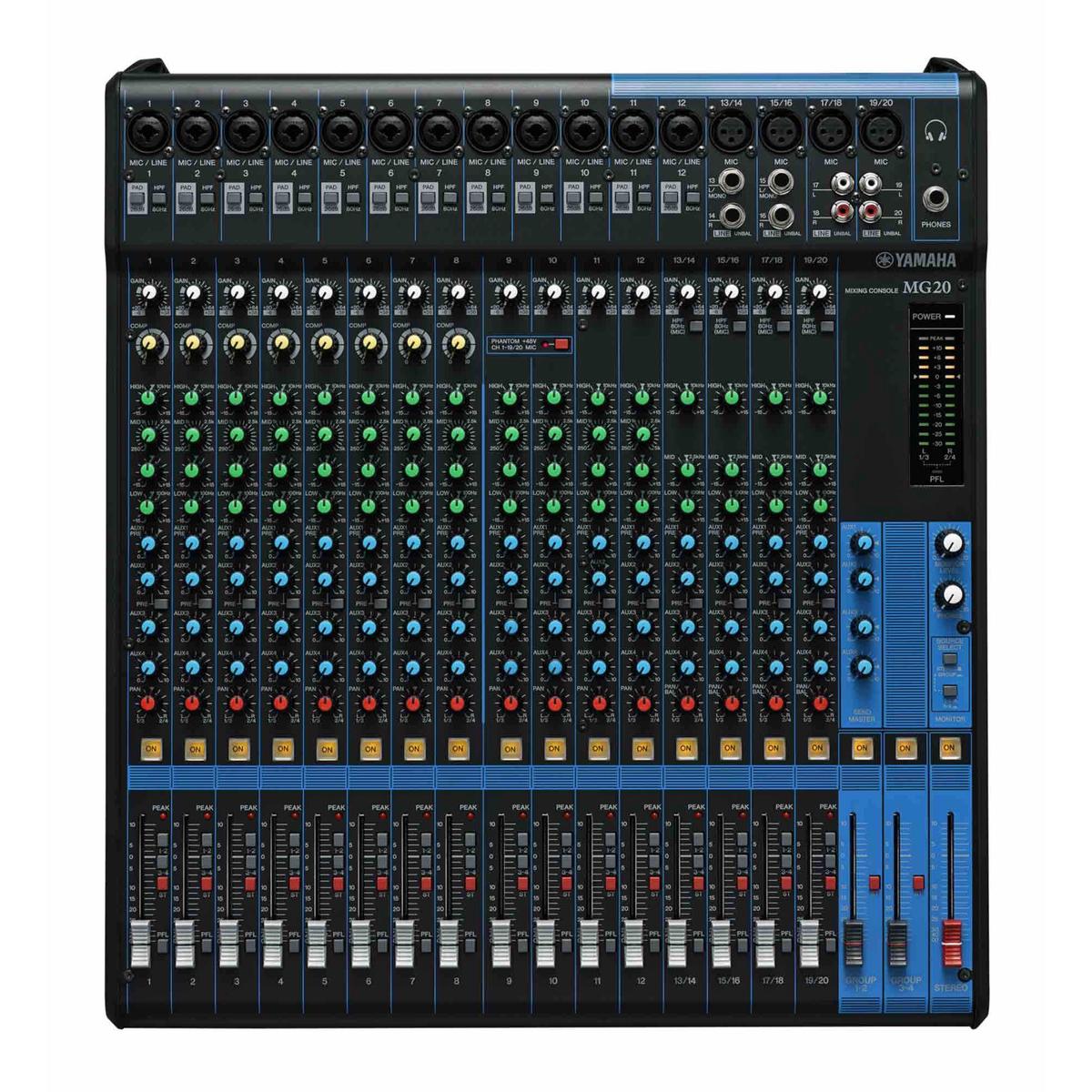 Yamaha MG20 - 20:6 mixer, 16 D-REP Mic Pres, Compressors, Internal Power Supply, Rack
