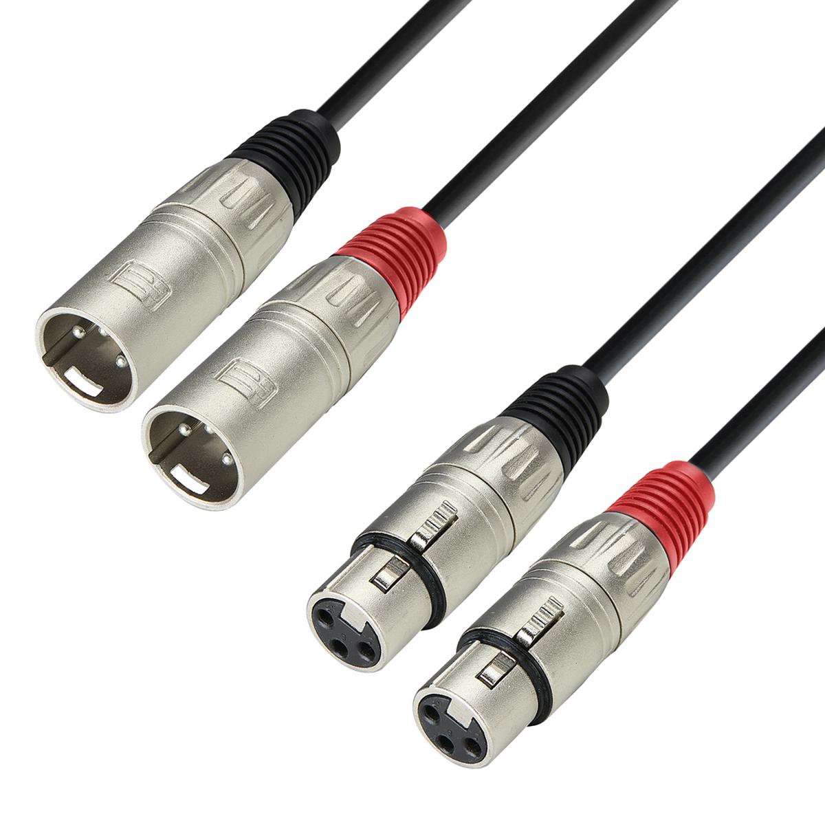 Adamhall 3 STAR Twin XLR Female - Twin XLR Male Cable 3m (K3TMF0300)