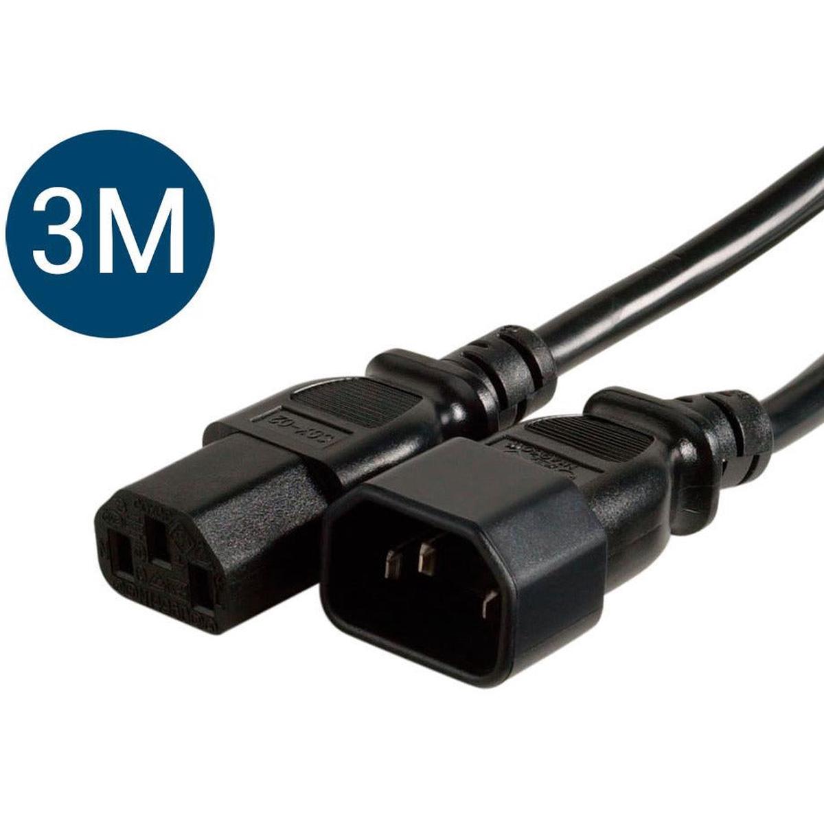 IEC cable male to female 3m