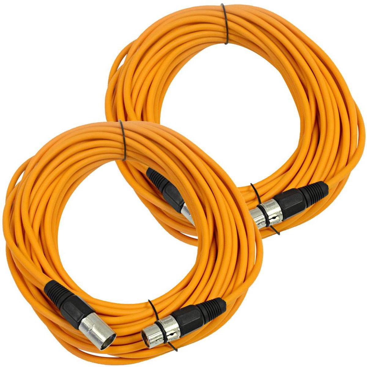 SAXLX-50 - Pair of Orange 50 Foot XLR Microphone Cables