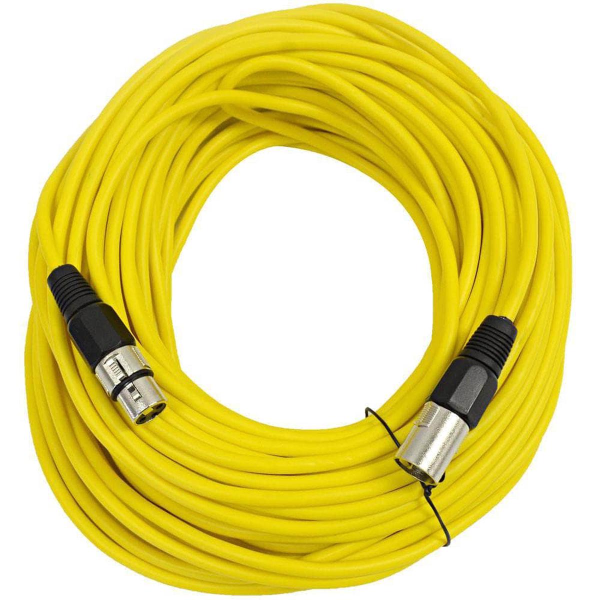 100 Ft XLR Microphone Cable - Yellow