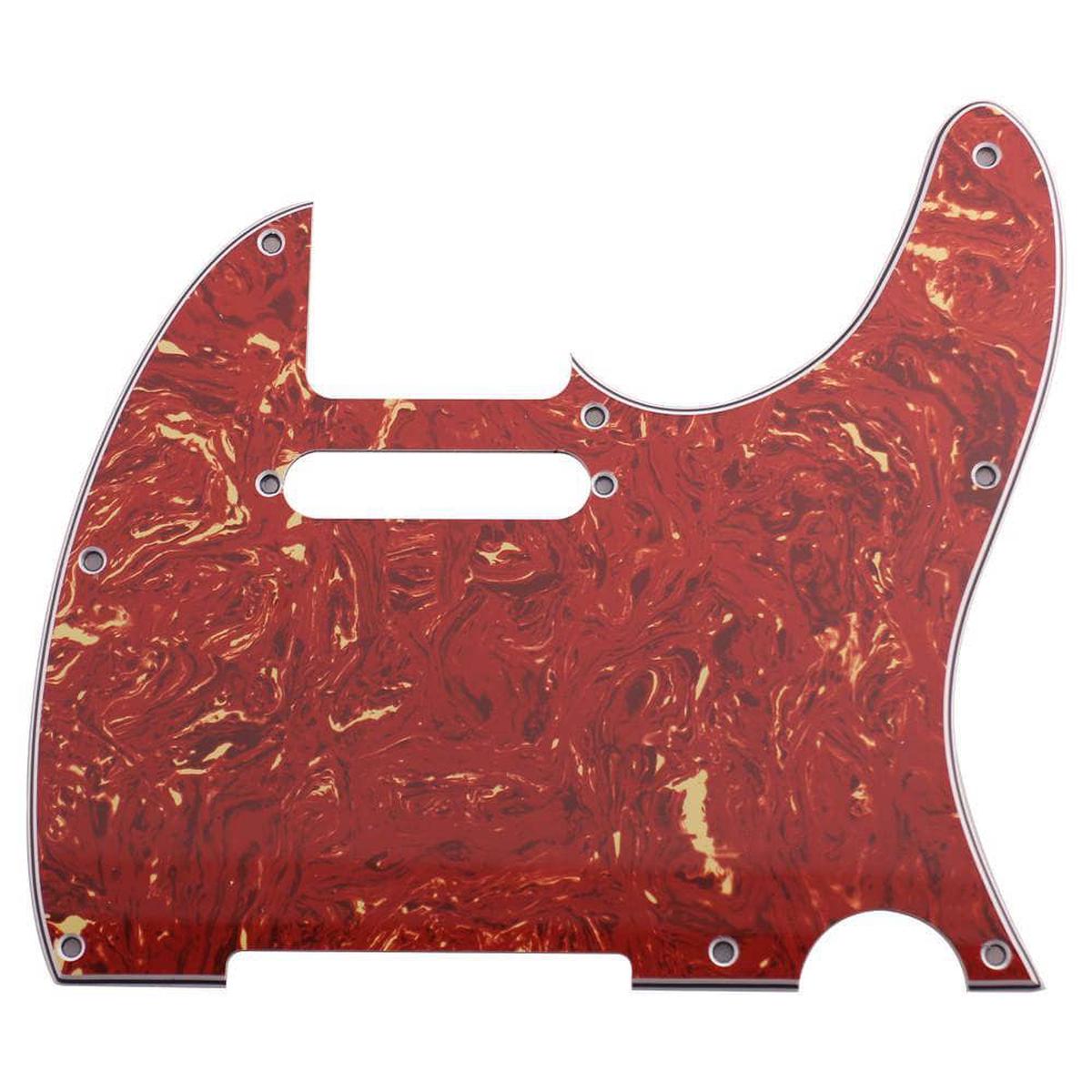 Red Tortoise Shell Replacement Tele Pickguard for Standard Tele Electric Guitar