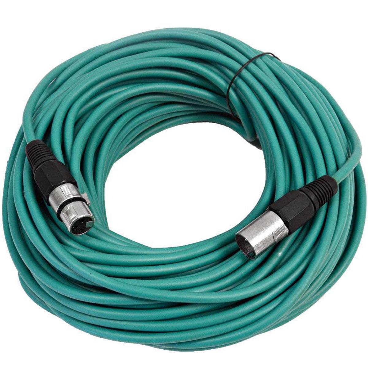 100 Ft XLR Microphone Cable - Green