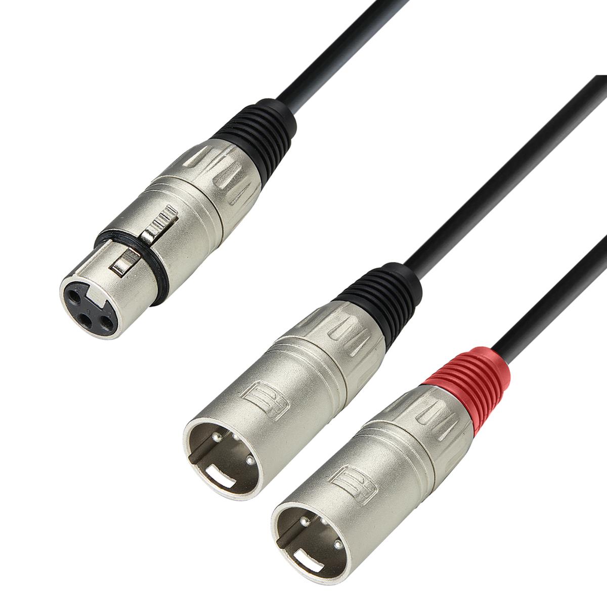 Adamhall 3 STAR XLRF - 2 x XLRM Cable 3m (K3YFMM0300)