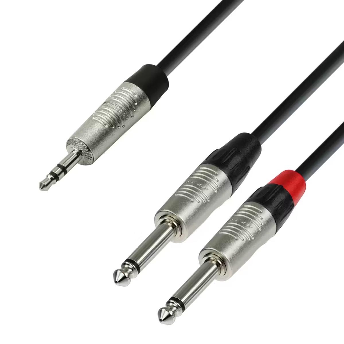 Adamhall 4 STAR Rean Twin Jack TS - Minijack TRS Cable 1.5m (K4YWPP0150)