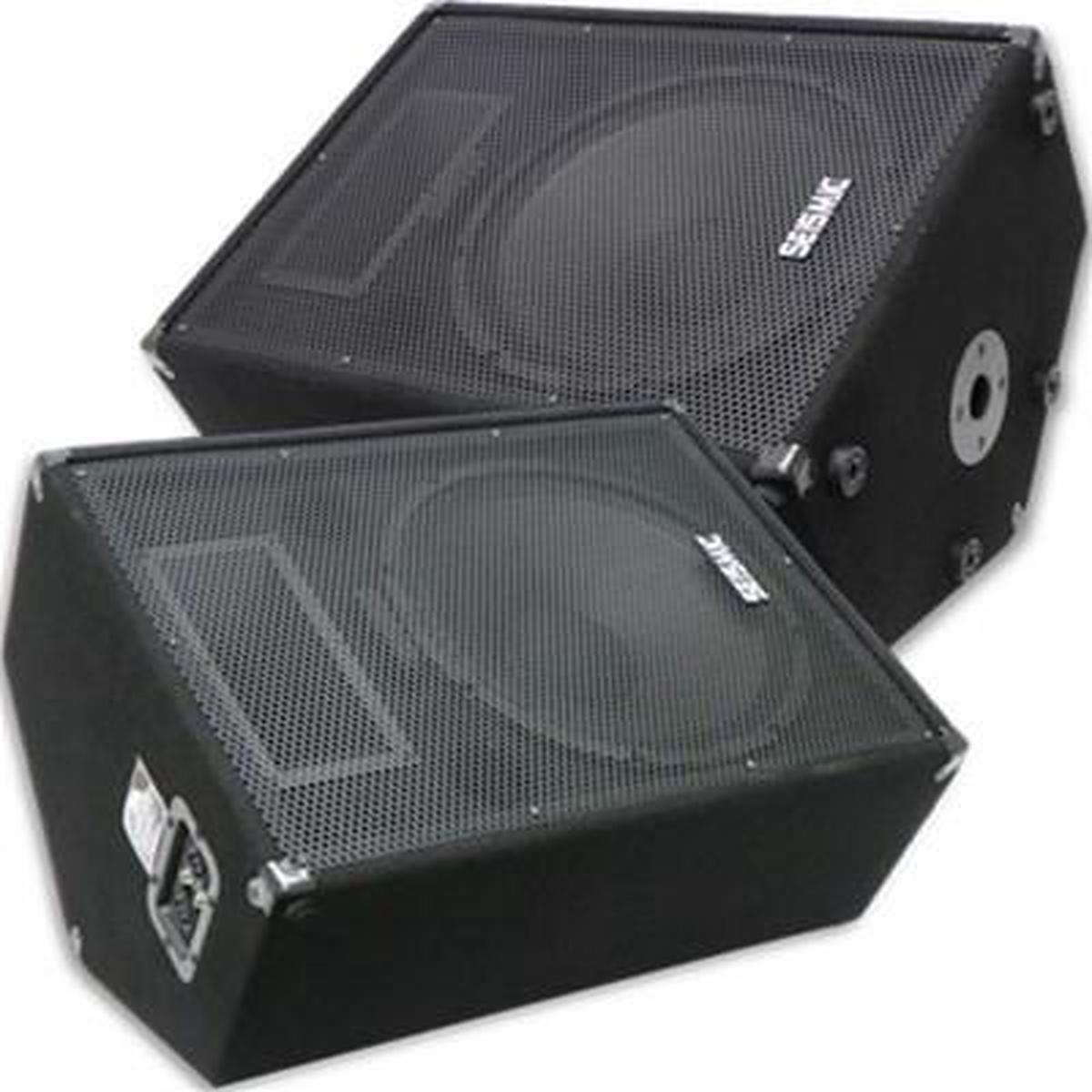 FL-15MP - Pair of Premium 15" PA Floor Monitors with Titanium Horns