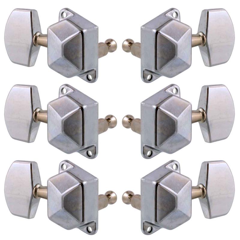 Allparts 3+3 Chrome Capped Tuner Set of 6 - TK7558010