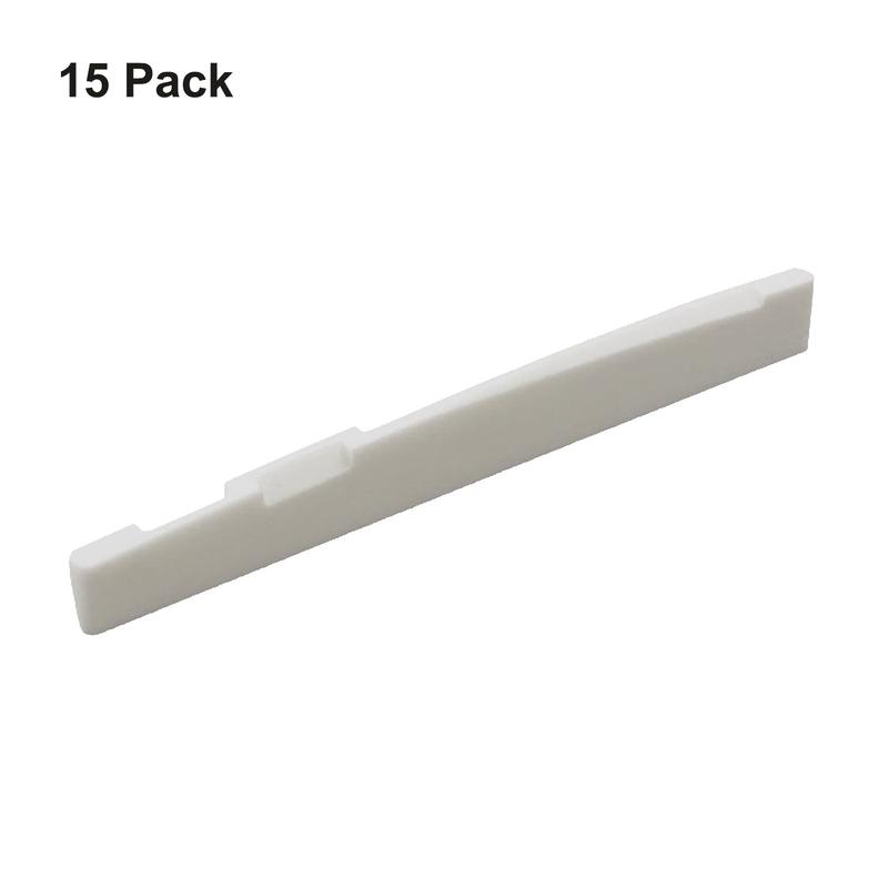 Allparts Pack of 15 COMPENSATED BONE SADDLE FOR ACOUSTIC - BS0254B00