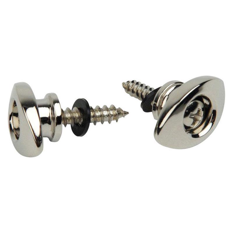 Planet Waves PWEEP202 Elliptical End Pins Safety Strap Buttons Nickel