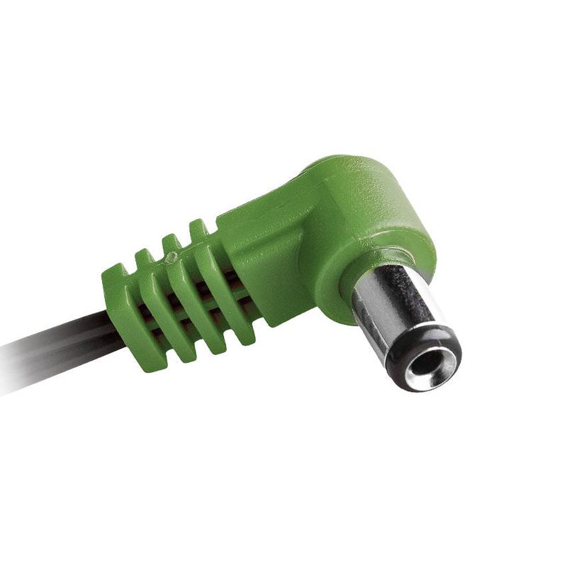 Cioks Flex 4080 80cm (31) 5,5/2,5mm Center Positive Angled DC Green Plug