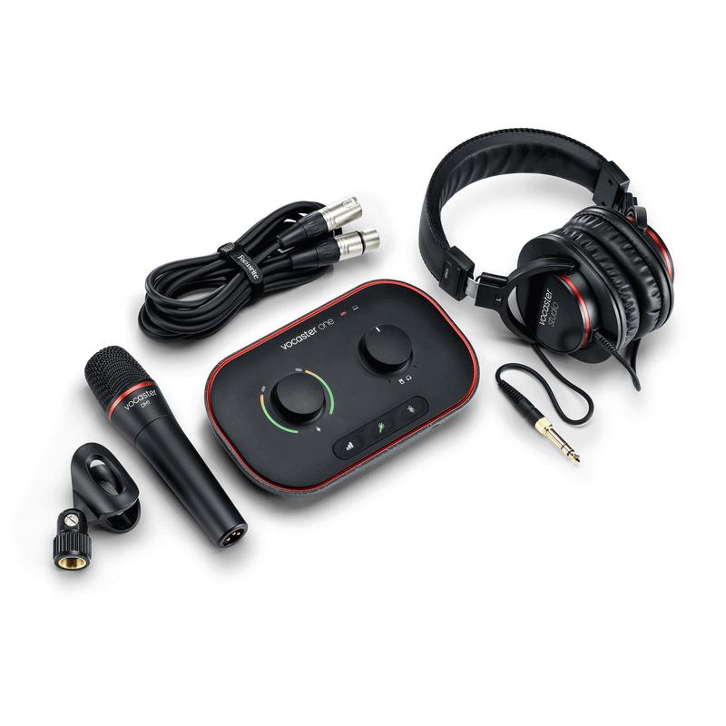 Focusrite Vocaster One Studio USB-C Podcasting Audio Interface Bundle