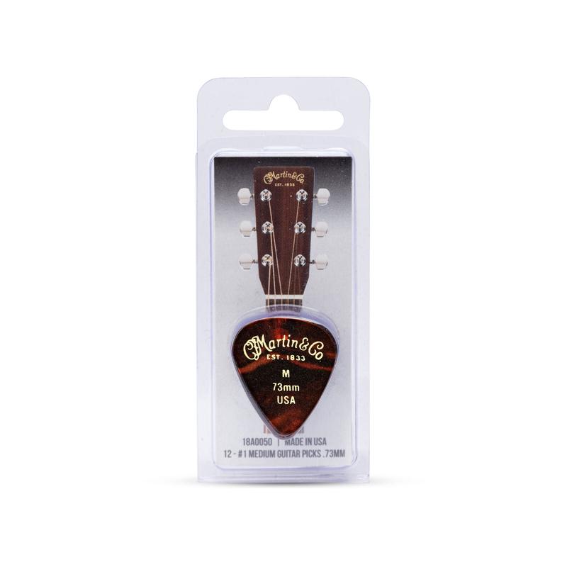 Martin Medium .73mm Standard 12-Pack Pick Faux Tortoise