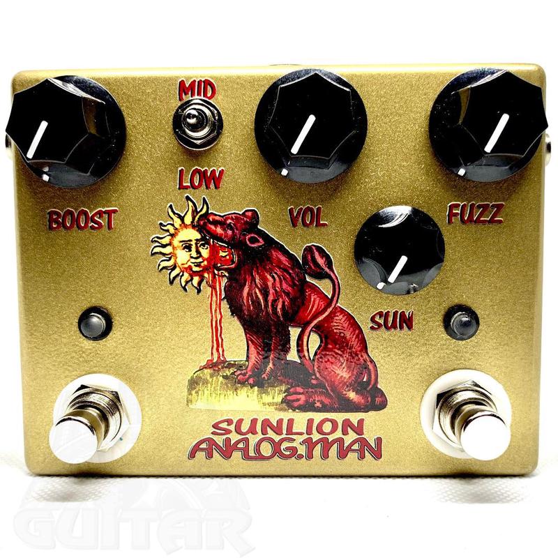 Analog Man Sun Lion Fuzz Booster Pedal w/Germanium Transistors, Side Jacks and Power Jack