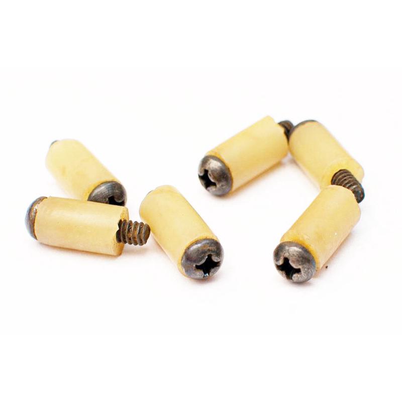 Bare Knuckle Strat Singlecoil Mounting Screws Aged Nickel (6 pack)
