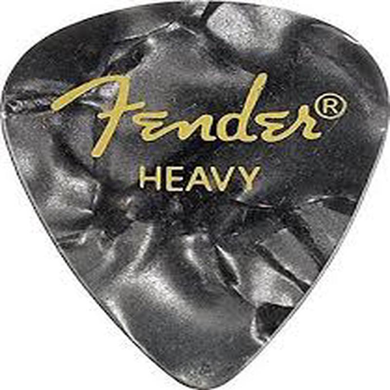 Fender 351 Shape Premium Celluloid Picks - Heavy Black Moto 12-pack