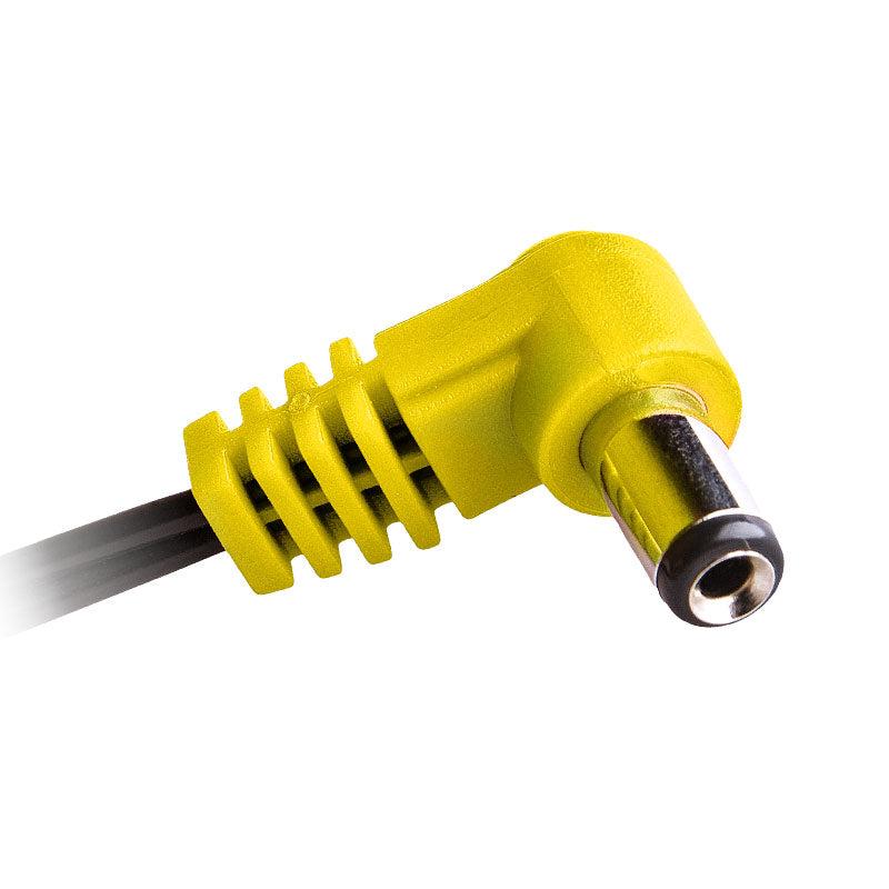 Cioks 3050 Flex 3 50cm (20) 5,5/2,5mm Center Negative Angled DC plug (Yellow)